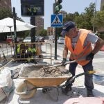 Un trabajador de la construcción 