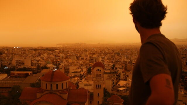 Saharan dust affects weather in Greece