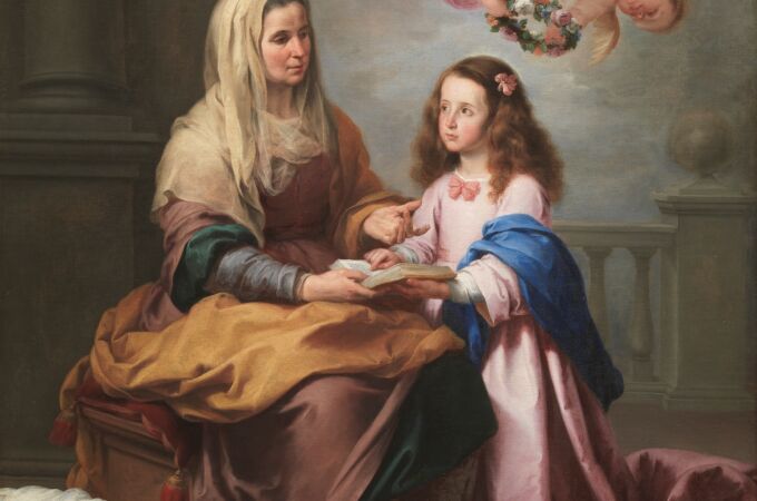 «Santa Ana enseñando a leer a la Virgen», obra de Murillo (1655)