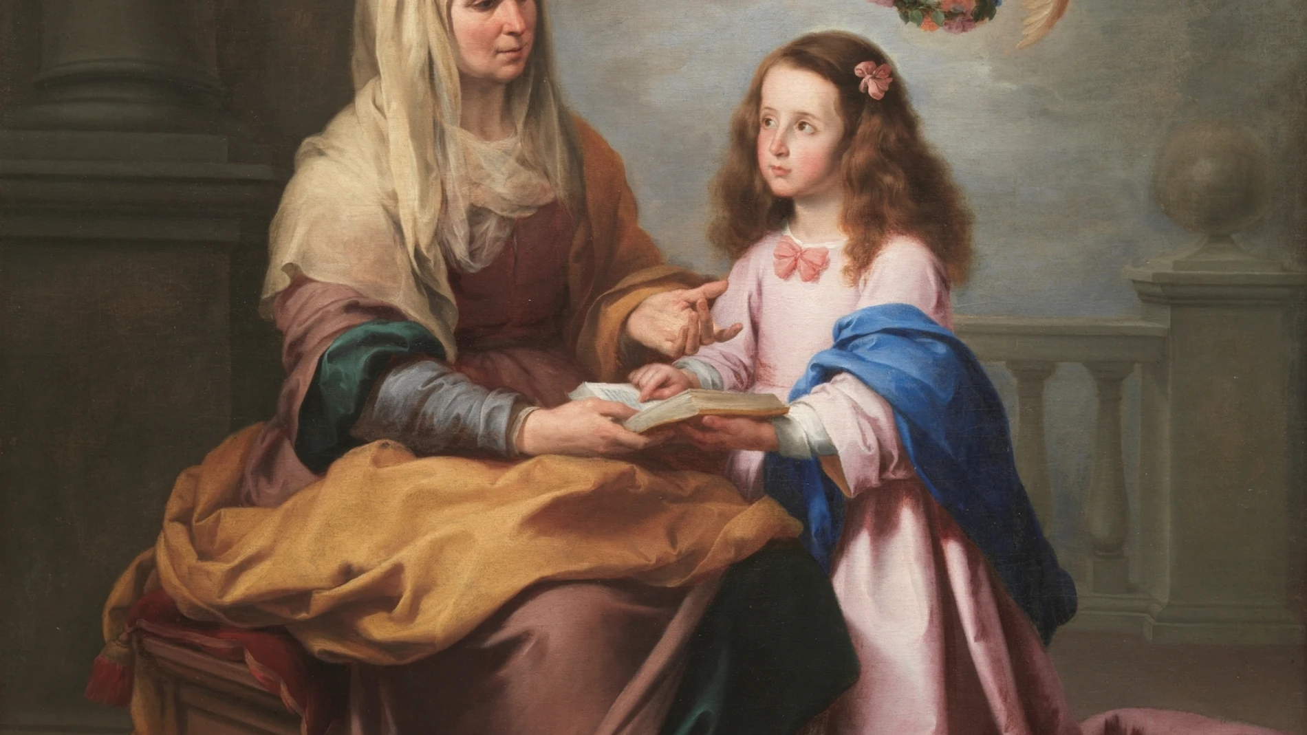 «Santa Ana enseñando a leer a la Virgen», obra de Murillo (1655)