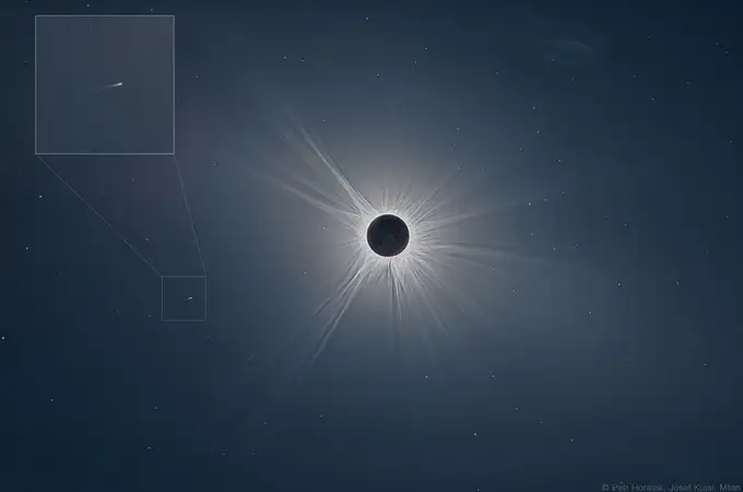 Esta es la foto del cometa que han descubierto gracias al eclipse