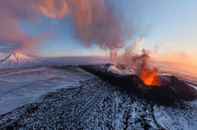 El monte Erebus es un volcán activo que arroja al aire pequeños cristales de oro metálico