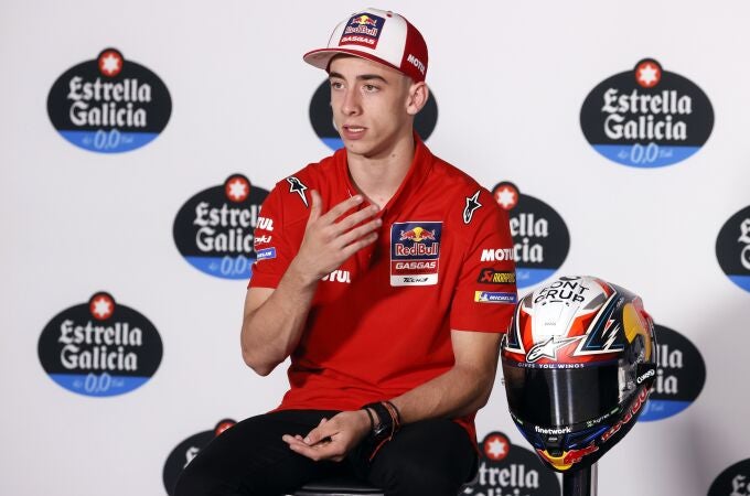 Pedro Acosta, en la rueda de prensa del GP de España