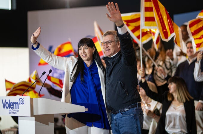 Feijóo asiste un mitin del Partido Popular en Lleida