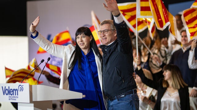 Feijóo asiste un mitin del Partido Popular en Lleida