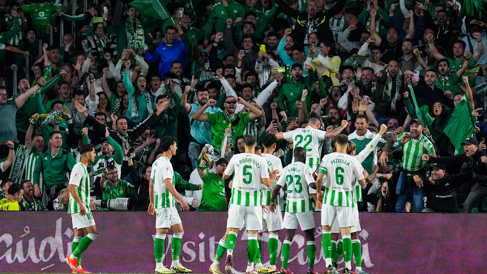 Francisco 'Isco' Alarcon of Real Betis celebrates a goal during the Spanish league, La Liga EA Sports, football match played between Real Betis and Sevilla FC at Benito Villamarin stadium on April 28, 2024, in Sevilla, Spain. AFP7 28/04/2024 ONLY FOR USE IN SPAIN