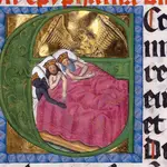 «El sueño de los Reyes Magos», Misal de Salzburgo, finales del siglo XV, Biblioteca Estatal de Baviera
