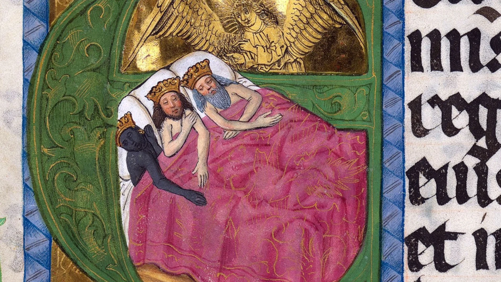 «El sueño de los Reyes Magos», Misal de Salzburgo, finales del siglo XV, Biblioteca Estatal de Baviera