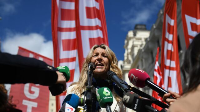 VÍDEO: Economía/1 de Mayo.- Yolanda Díaz identifica democracia con clase trabajadora y promete "democratizar economía"