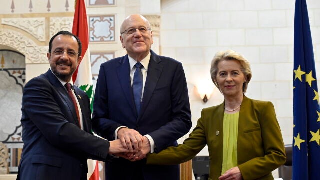 Cypriot President Nikos Christodoulides and EU President Ursula von der Leyen visit Beirut