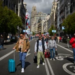 Turistas por las calles del centro de Madrid.
