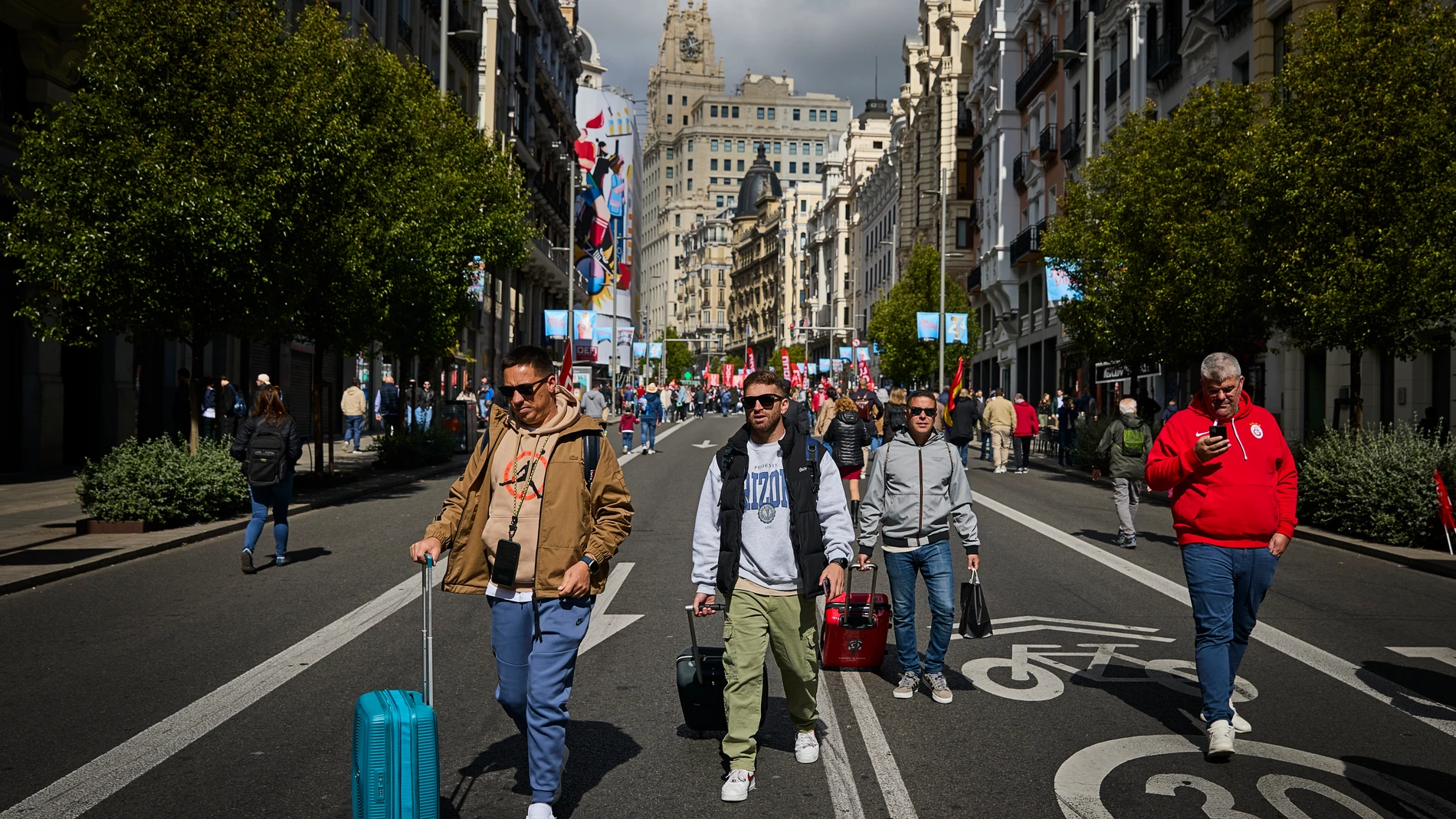 Turistas por las calles del centro de Madrid.