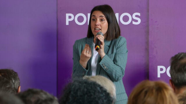 Irene Montero en un acto de Podemos en Santander