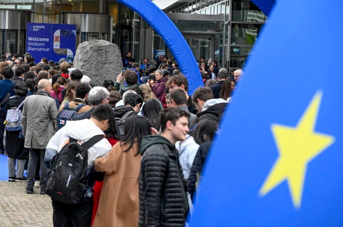 Visitors attend European Institutions Open Day in Brussels