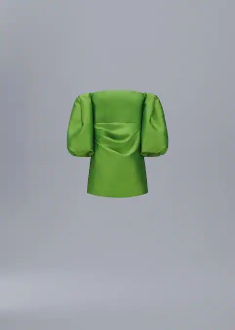 Vestido raso mangas