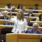  Alicia García Rodríguez durante una sesión de control al Gobierno en el Senado. 