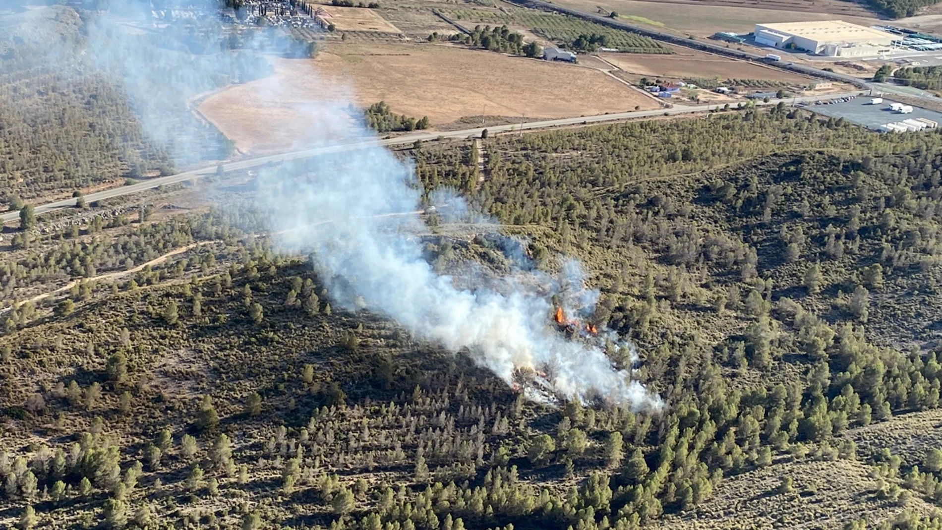 Incendio declarado en la Sierra de San Miguel, en Calasparra (Murcia) 1-1-2 RM 06/05/2024