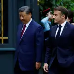 France&#39;s Macron meets China&#39;s Xi at the Elysee Palace in Paris