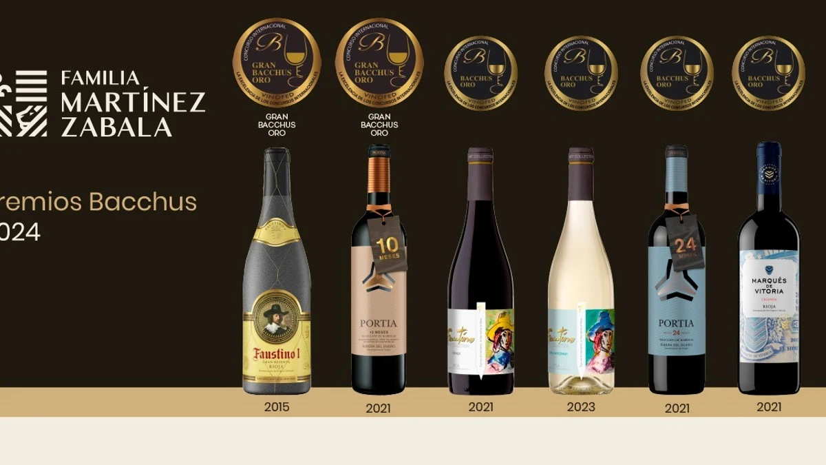 Dos “Gran Bacchus de Oro” y Cuatro “Bacchus Oro” para los vinos de las bodegas de Familia Martínez Zabala