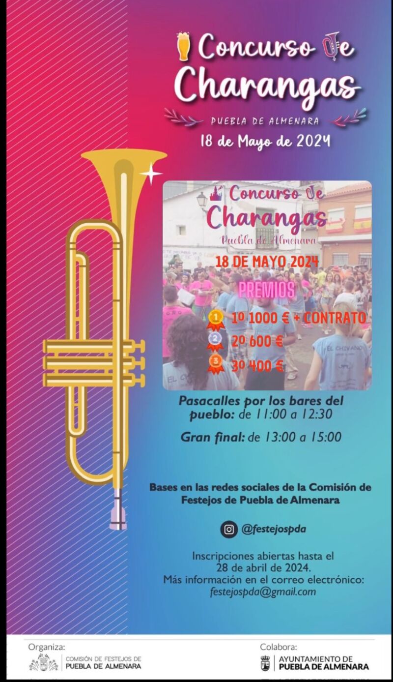 Cartel del primer Concurso de Charangas en un pequeño pueblo de Cuenca