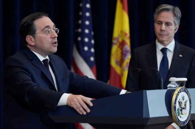 El ministro de Exteriores, José Manuel Albares y el secretario de Estado de EE UU, Antony Blinken