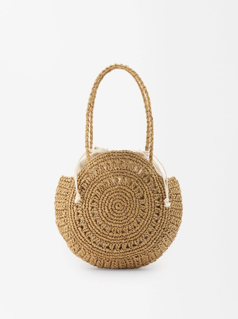 Bolso shopper efecto rafia