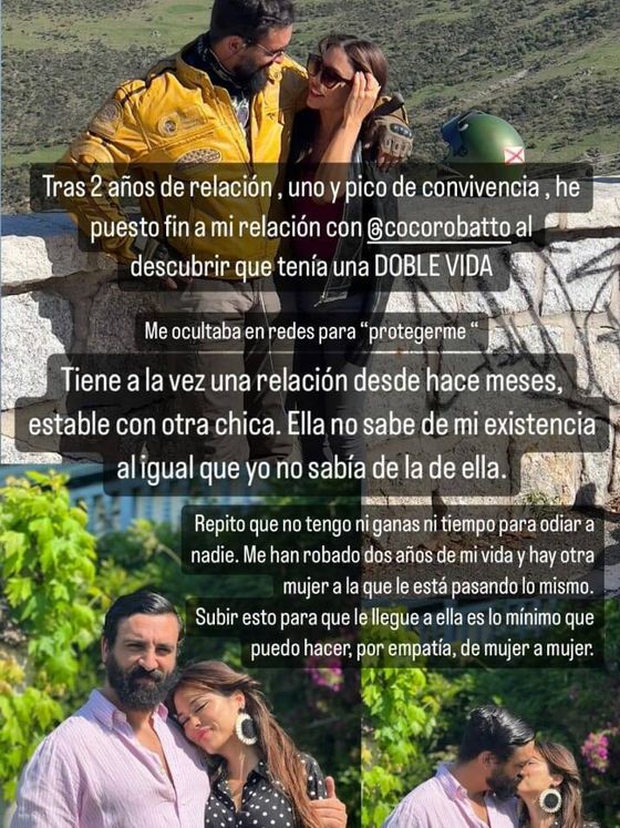 Bárbara Lobato denuncia que Coco Robatto llevaba una "doble vida"