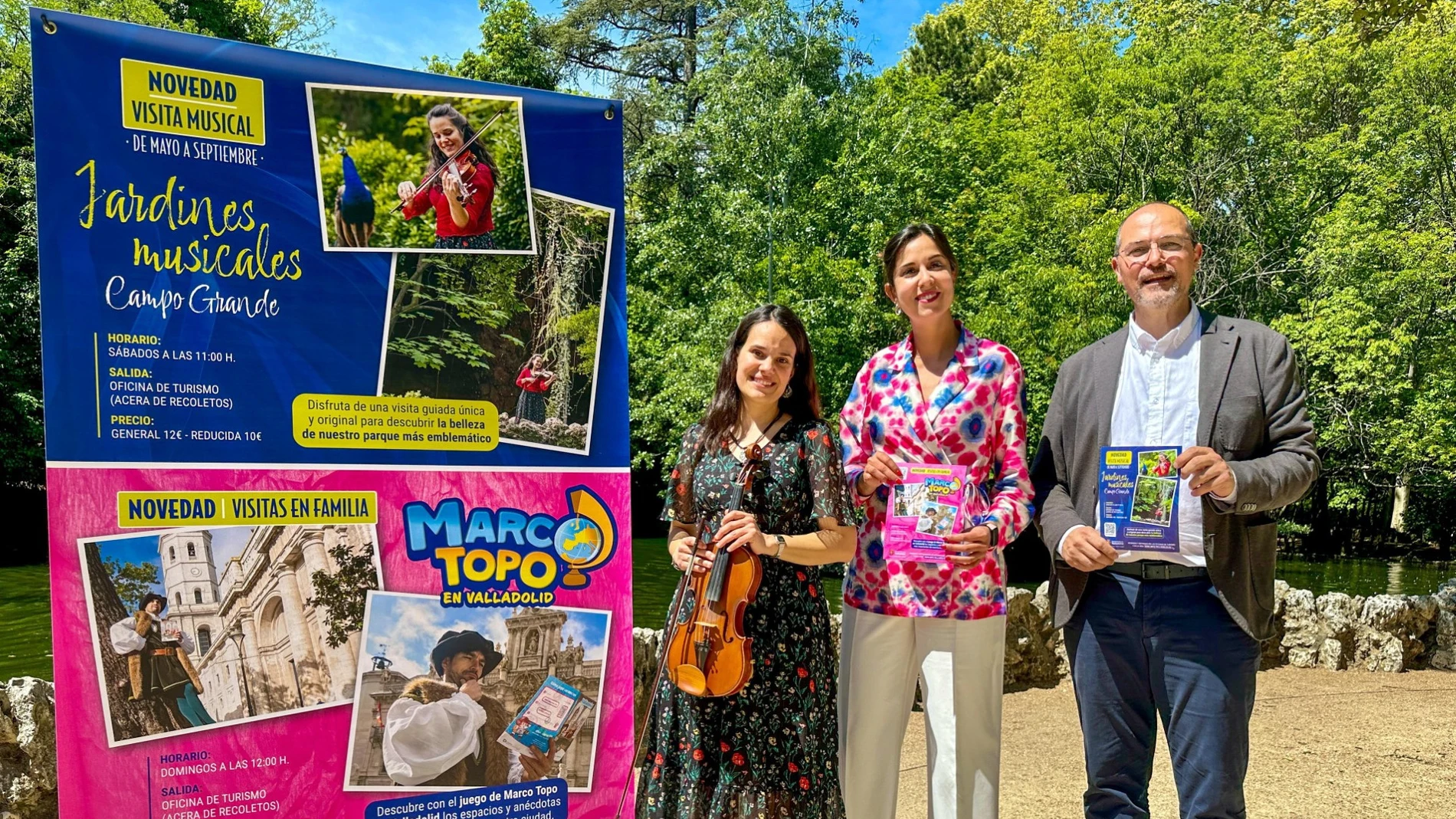 La concejala de Turismo, Eventos y Marca Ciudad, Blanca Jiménez, acompañada por el concejal de Medio Ambiente, Alejandro García Pellitero, presenta las propuestas