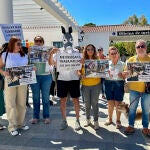 Protesta por los derechos del burro
