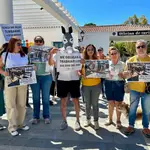 Protesta por los derechos del burro