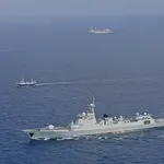 China/Filipinas.-Destructores chinos realizan simulacros en el mar de la China Meridional tras ejercicios EEUU/Filipinas