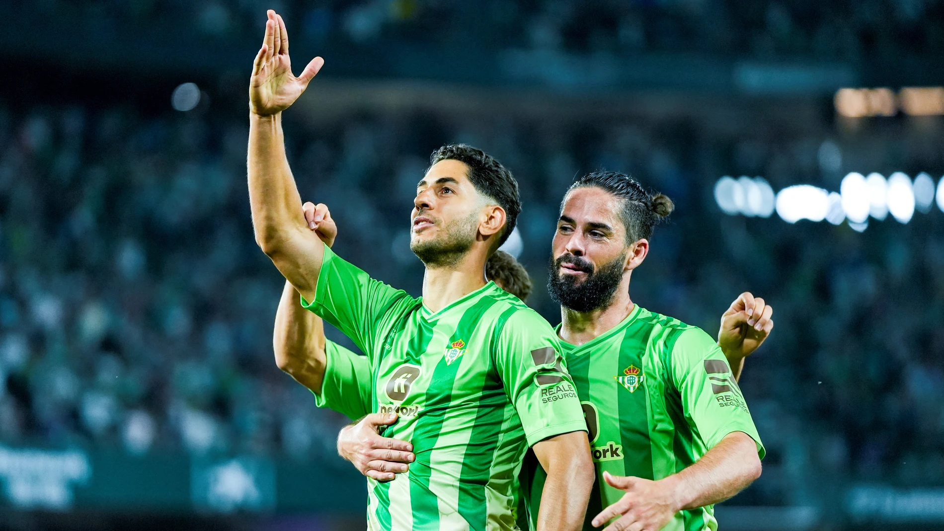 Ayoze Perez of Real Betis celebrates a goal during the Spanish league, La Liga EA Sports, football match played between Real Betis and Atletico de Madrid at Benito Villamarin stadium on May 12, 2024, in Sevilla, Spain. AFP7 12/05/2024 ONLY FOR USE IN SPAIN