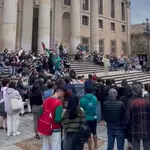 Los universitarios de Salamanca se suman a las acampadas contra la guerra en Gaza