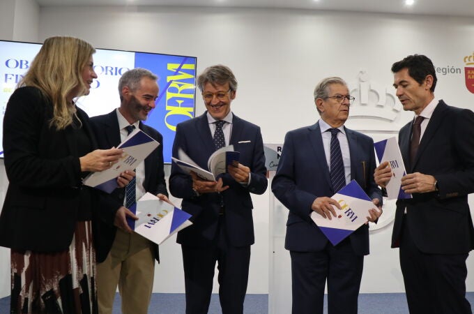Un momento de la presentación de la sexta edición del Observatorio Financiero de la Región de Murcia