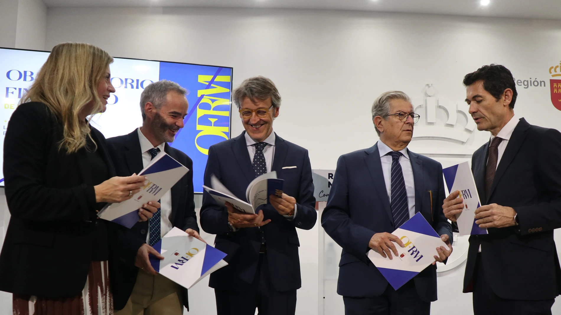 Un momento de la presentación de la sexta edición del Observatorio Financiero de la Región de Murcia