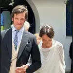 Mónica Coronel de Palma Marichalar en su boda con Carlos Deni 