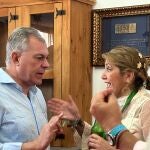 José Luis Sanz y Susana Díaz en el Rocío