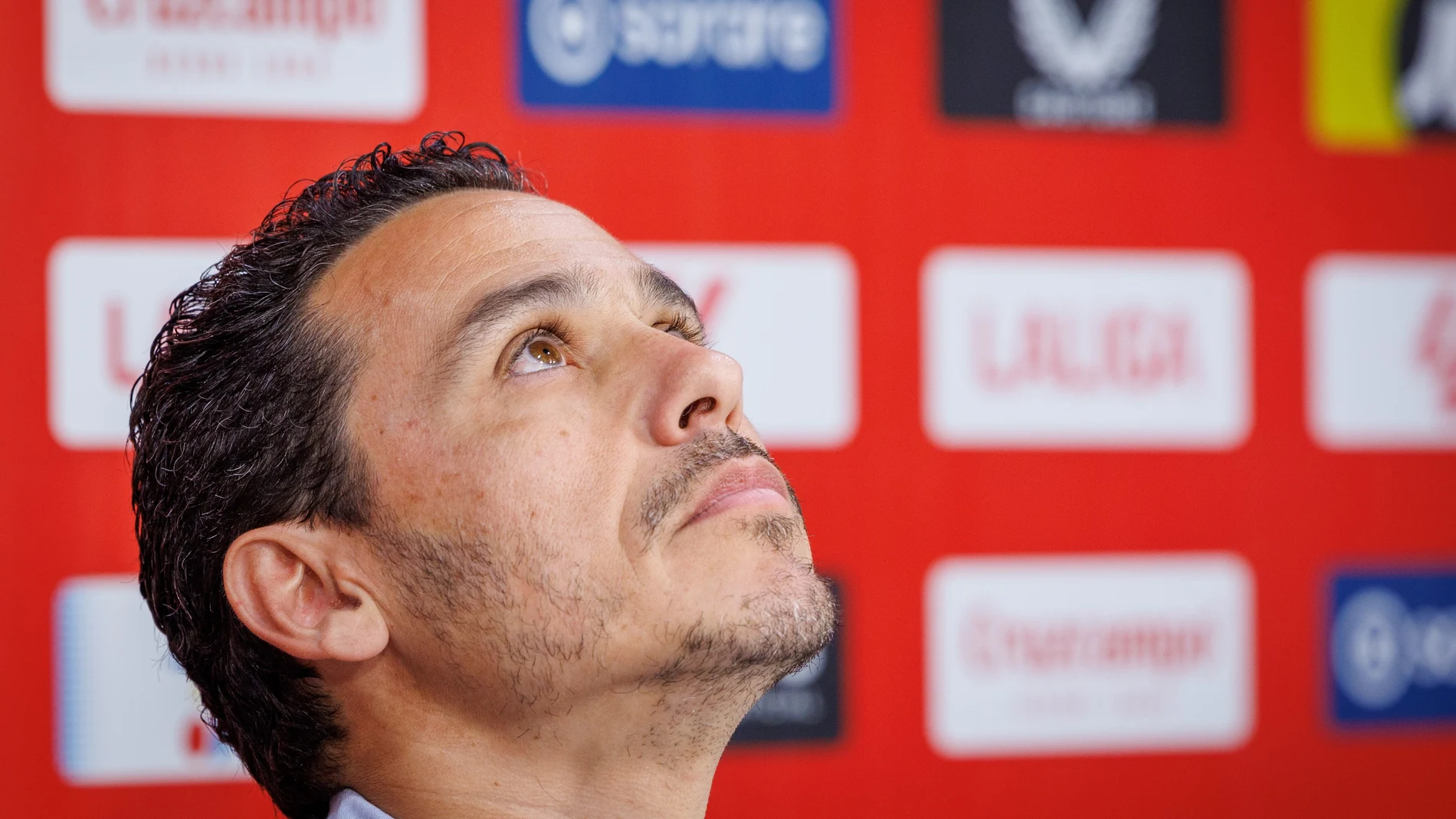 El presidente del Sevilla, José María del Nido Carrasco, durante la rueda de prensa