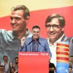 Pedro Sánchez participa en un acto del PSC en Barcelona