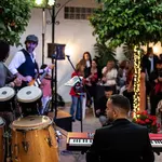 Un momento de la actuación del nuevo grupo "La Llave" en el Hotel Albariza de Sanlúcar de Barrameda