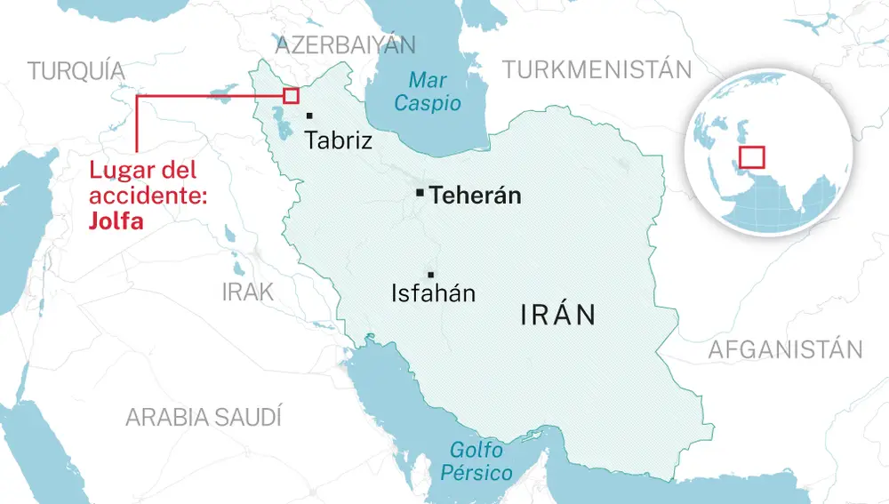 Accidente del presidente iraní