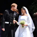 El príncipe Harry y Meghan Markle en el día de su boda