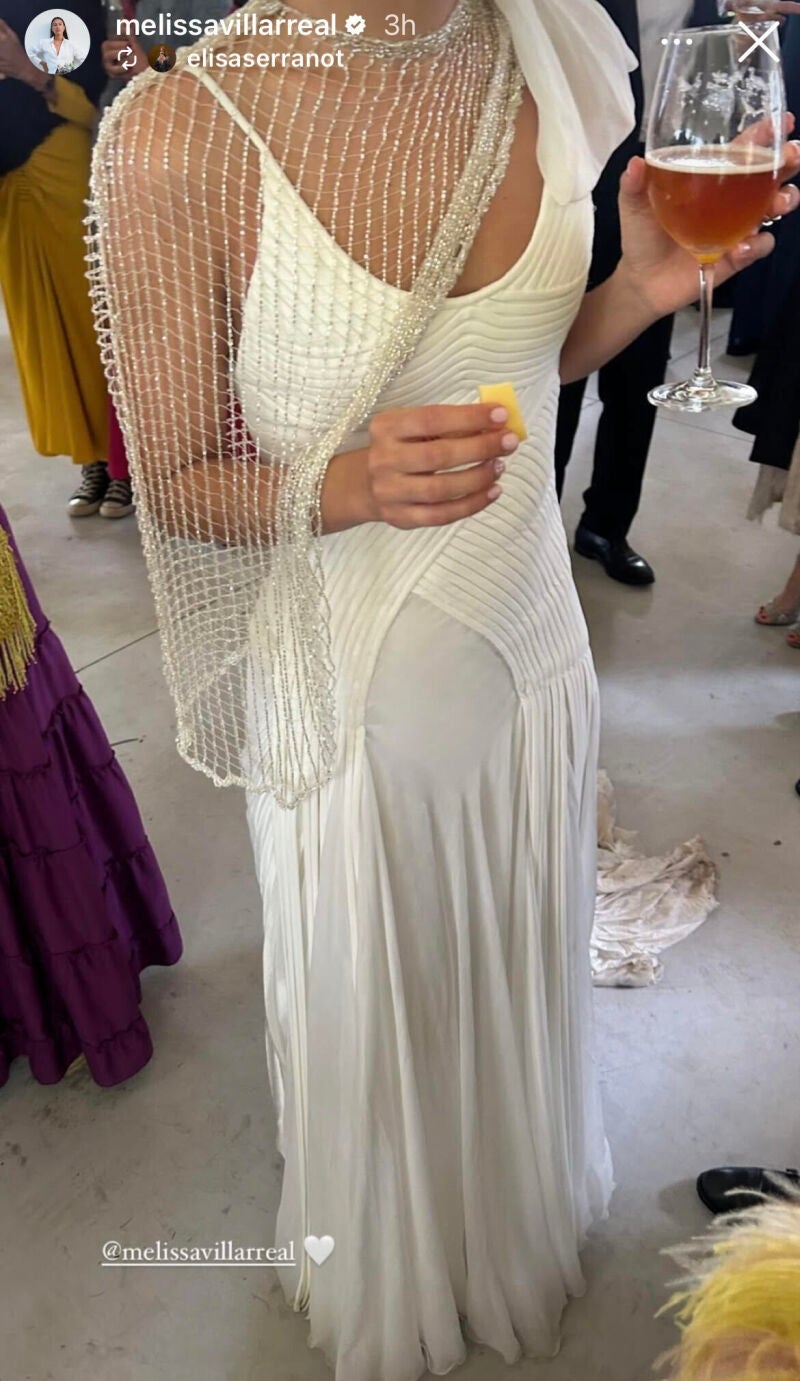El vestido de novia de Melissa Villarreal.