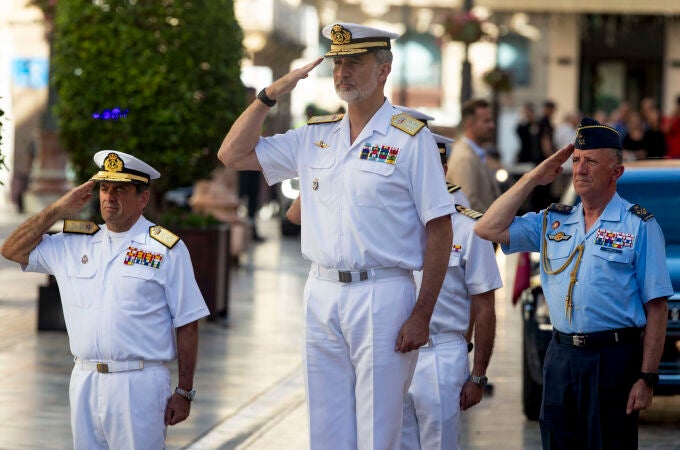 Felipe VI visita cuartel general de la Fuerza de Acción Marítima en Cartagena