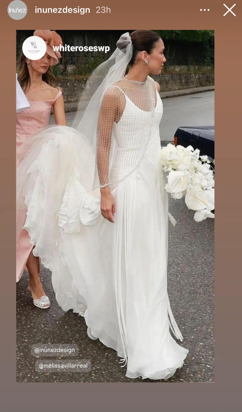 El vestido de novia de Melissa Villarreal.