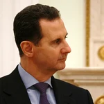 El presidente de Siria, Bashar al Assad, durante un encuentro en Moscú con su homólogo de Rusia, Vladimir Putin, en 2023