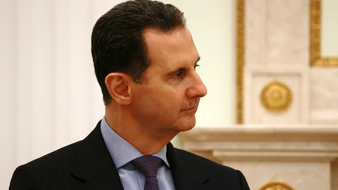 El presidente de Siria, Bashar al Assad, durante un encuentro en Moscú con su homólogo de Rusia, Vladimir Putin, en 2023