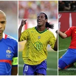 Henry, Ronaldinho y Villa con sus selecciones