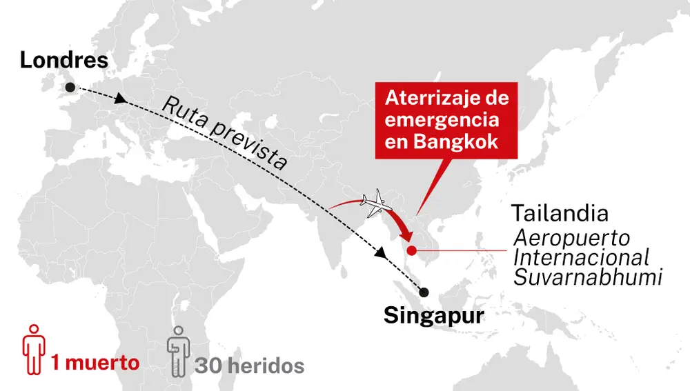 Vuelo SQ 312 de Singapore Airlines