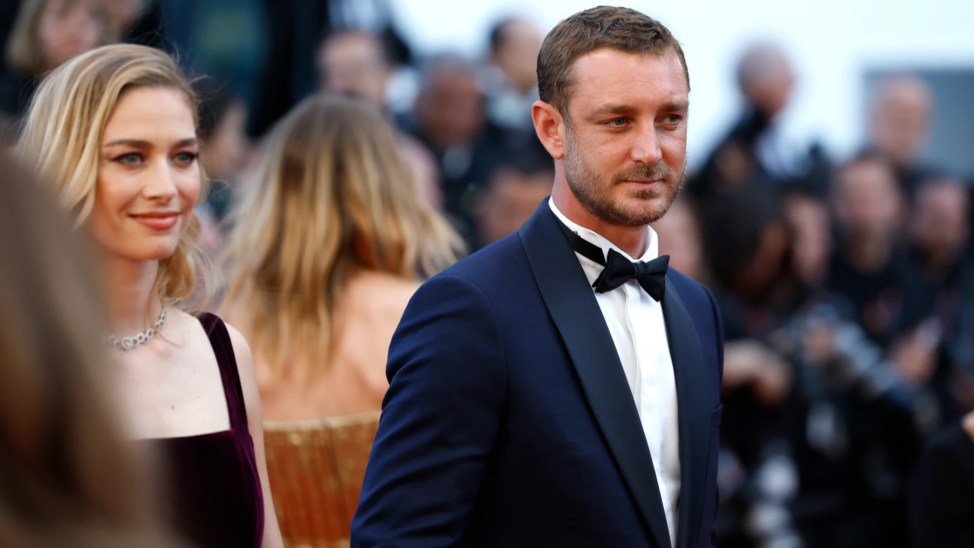 Cannes (France), 22/05/2024.- Beatrice Borromeo (L) and Pierre Casiraghi at the premiere of 'Le Comte de Monte-Cristo' (The Count of Monte Cristo) during the 77th annual Cannes Film Festival, in Cannes, France, 22 May 2024. The movie is presented out of competition of the festival which runs from 14 to 25 May 2024. (Cine, Francia, Roma) EFE/EPA/SEBASTIEN NOGIER